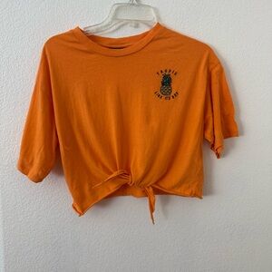 3/$15 Topshop Orange T-Shirt with Pineapple Print